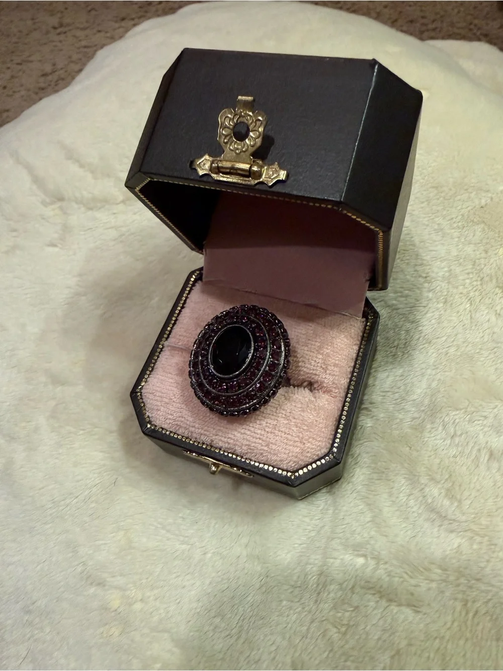Juicy Couture Deep Purple Multi-Crystal Cocktail Ring